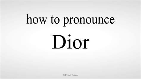 wild dior pronunciation